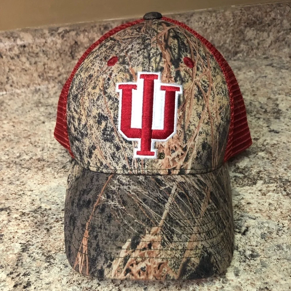 Indiana IU SnapBack Camo Trucker Hat